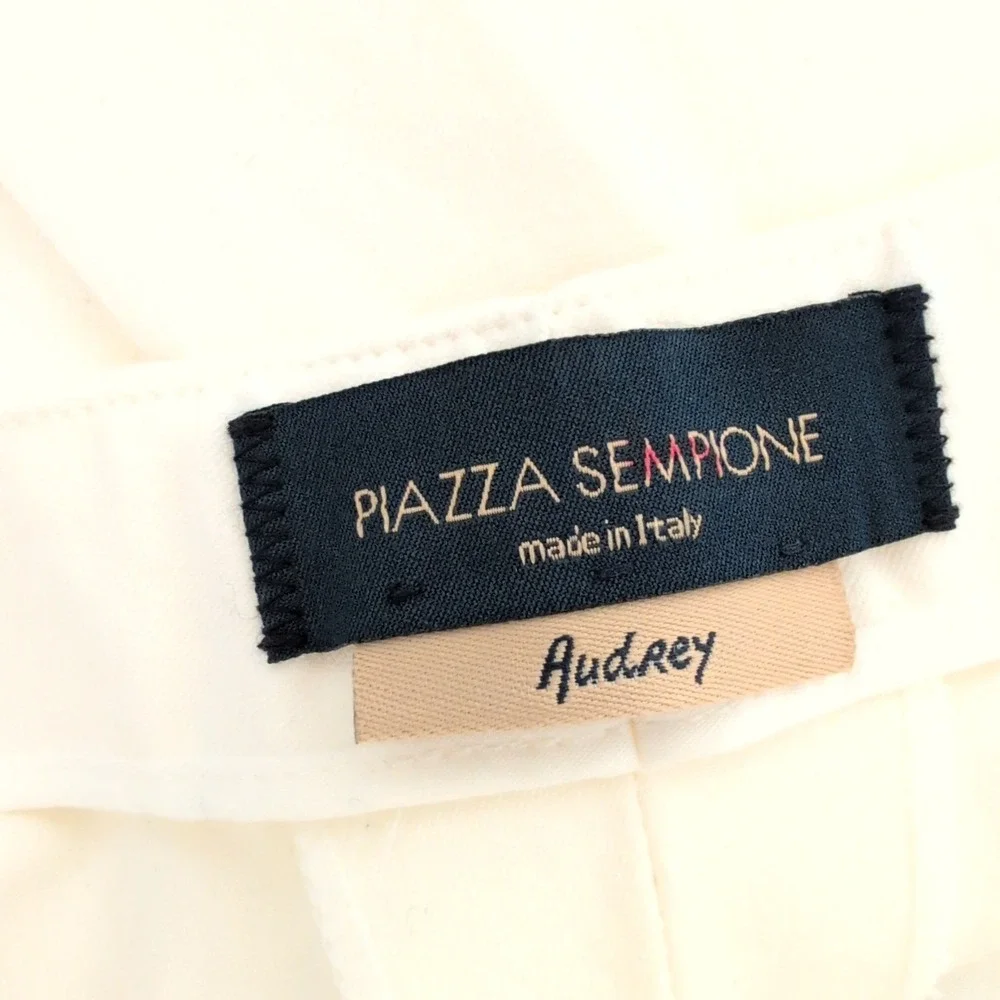 Piazza Sempione Audrey White Cropped Dress Pants Made‎ in Italy 31
